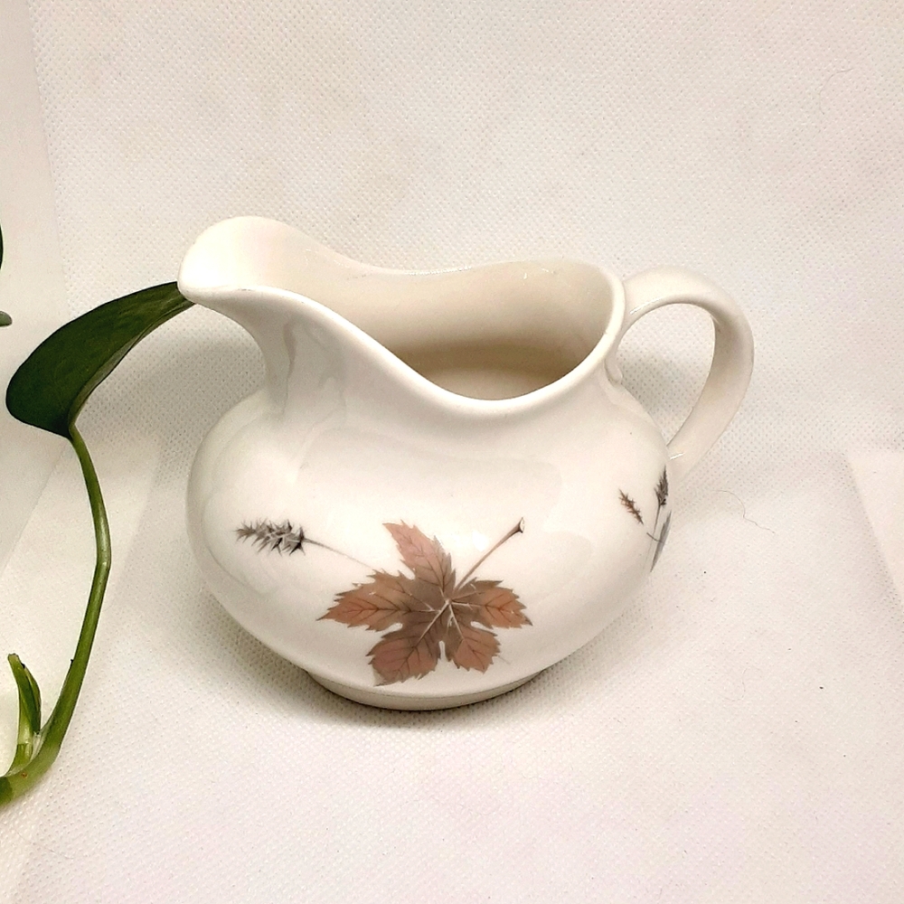 Vintage Royal Doulton Tumbling Leaves Creamer Translucent China England